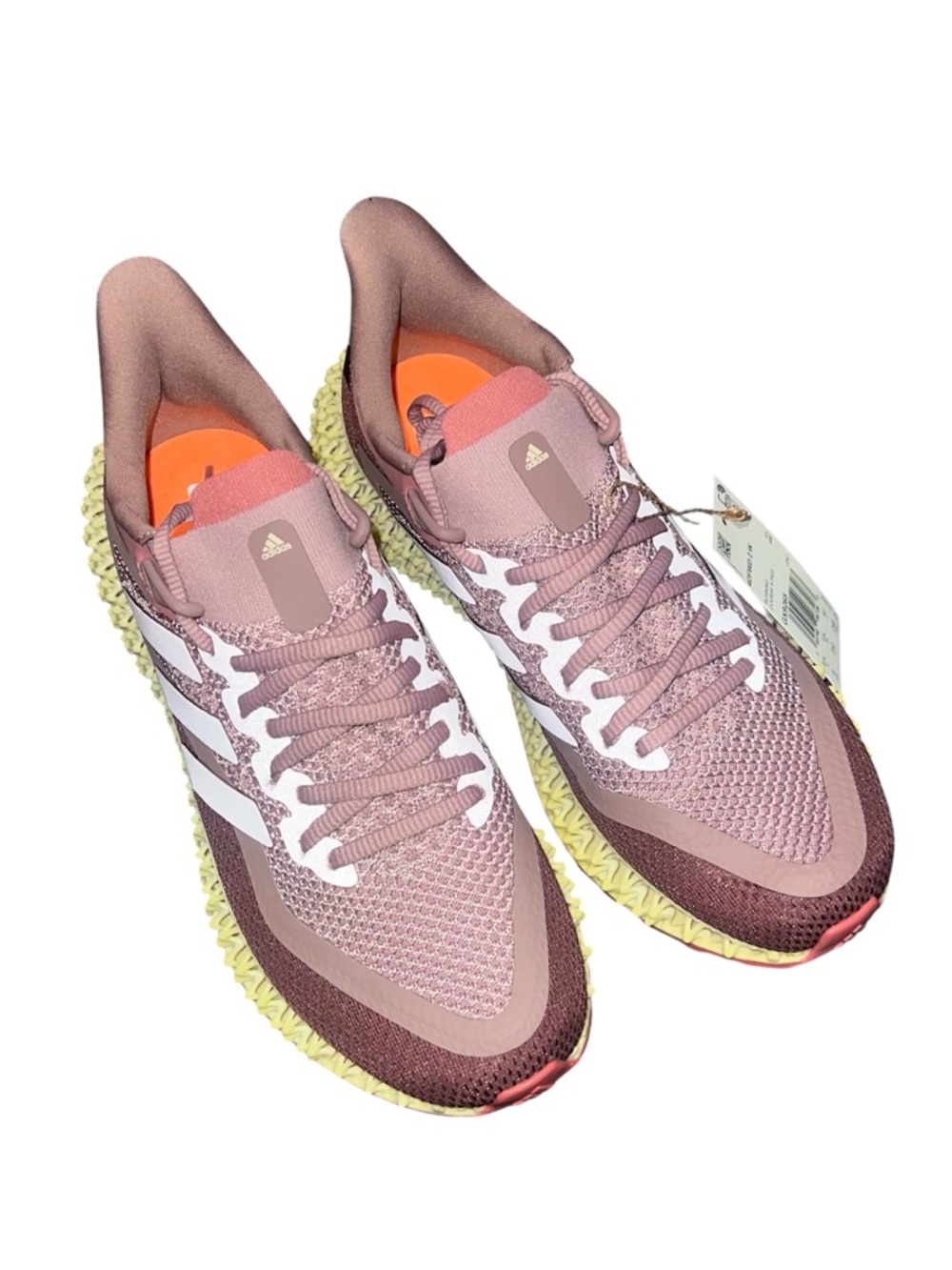 adidas Women’s Rose Pink 4D-Print Athletic Sneakers - Picture 5 of 6